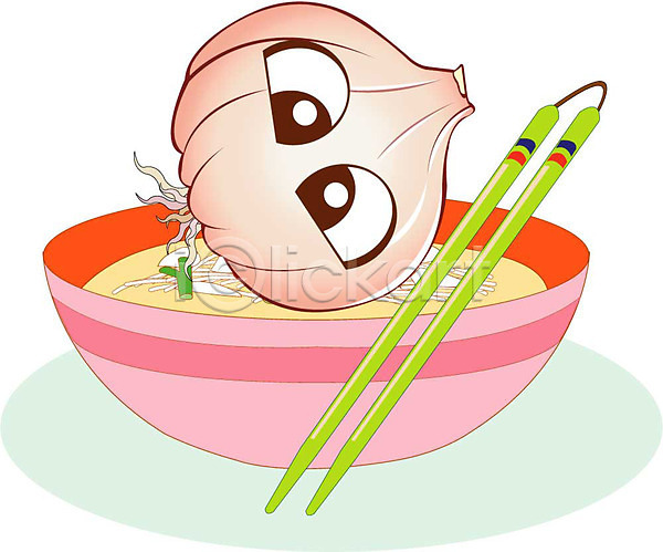 일러스트 그릇 마늘 식물 식재료 양파 우동 음식캐릭터 젓가락 채소 캐릭터 클립아트
