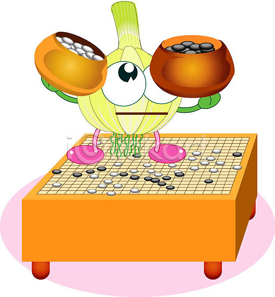 일러스트 게임 놀이 마늘 바둑 바둑알 식물 식재료 양파 음식캐릭터 채소 캐릭터 클립아트