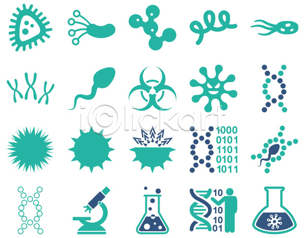 사람없음 JPG 아이콘 해외이미지 감염 건강 민트색 바이러스 박테리아 세트 세포 시험관 약 염색체 유전자구조 질병 코로나바이러스 플랫 해외202004 현미경