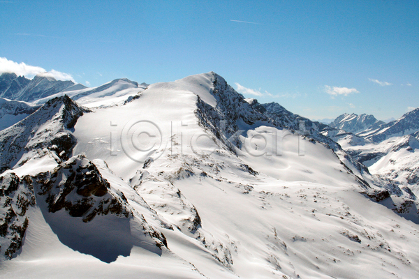 사람없음 JPG 포토 해외이미지 겨울 겨울풍경 설산 스위스 야외 자연 주간 하늘 해외202004