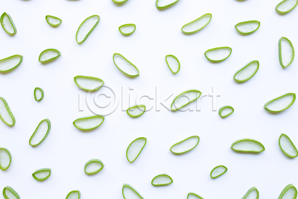 사람없음 JPG 포토 해외이미지 단면 스튜디오촬영 실내 알로에 초록색 흰배경