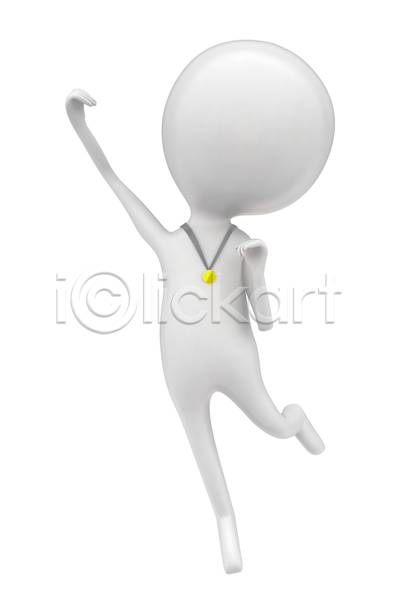 남자 사람 사람없음 3D JPG 일러스트 포토 해외이미지 3 고립 그래픽 디지털 만들기 만화 메달 백그라운드 숫자 작음 점프 추상 치수 캐릭터 컨셉 클립아트 흰배경 흰색