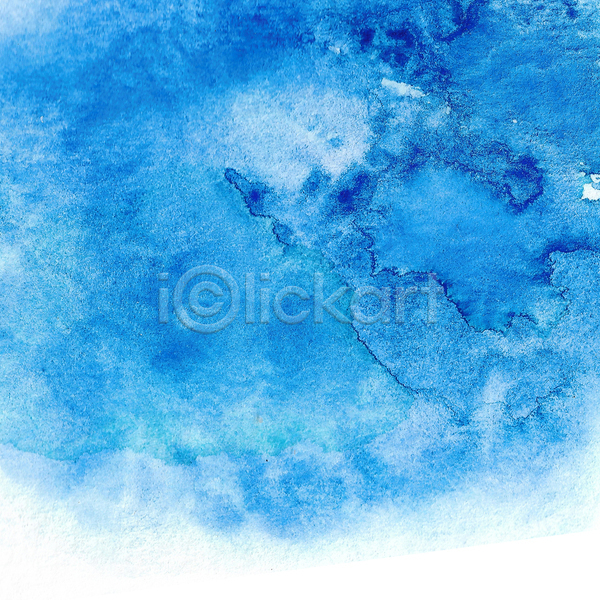 사람없음 JPG 일러스트 해외이미지 백그라운드 번짐 붓터치 수채화(물감) 파란색