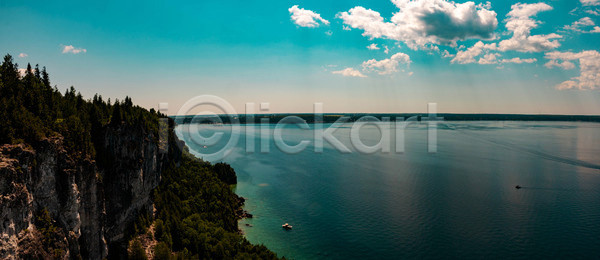 사람없음 JPG 포토 해외이미지 공원 나무 내추럴 물 바다 백그라운드 산 섬 숲 야외 여름 여행 자연 초록색 캐나다 파란색 풍경 하늘 해외포토 휴가