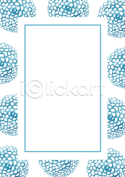 사람없음 JPG 일러스트 포토 해외이미지 꽃 디자인 백그라운드 파란색 프레임