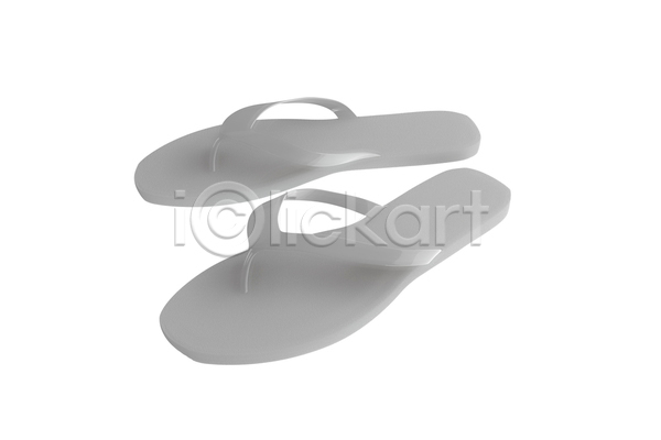 사람없음 3D JPG 포토 해외이미지 디자인 목업 슬리퍼 신발 여름(계절) 쪼리 흰배경
