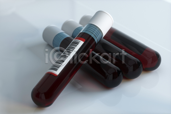 사람없음 3D JPG 해외이미지 바코드 시험관 의료기기 의학 혈액 혈액검사