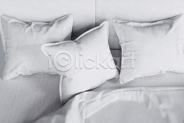 사람없음 3D JPG 포토 해외이미지 베개 오브젝트 침구 침대 쿠션 흰색