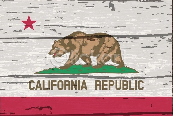 EPS 아이콘 일러스트 해외이미지 그래픽 그런지 그림 깃발 목재 미국 미술 배너 백그라운드 빨간색 수목 심볼 전국 캘리포니아 파란색 흰색
