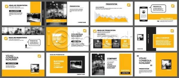 사람없음 EPS 템플릿 해외이미지 그래프 노란색 레이아웃 리플렛 비즈니스 세트 인포그래픽