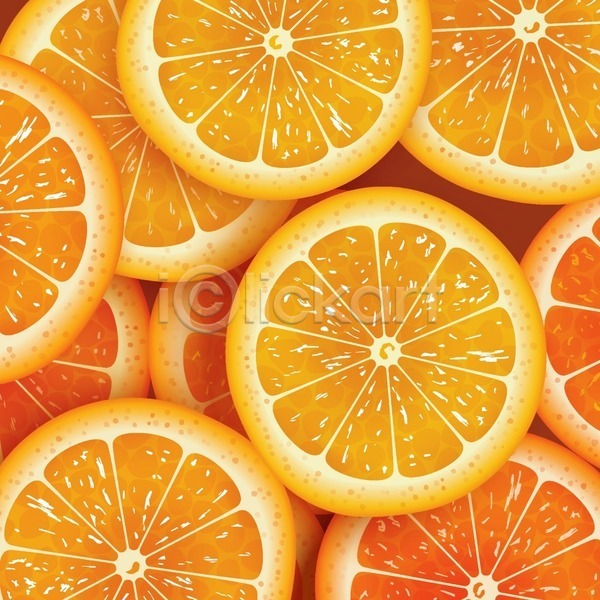 사람없음 EPS 일러스트 해외이미지 백그라운드 슬라이스 오렌지 주황색
