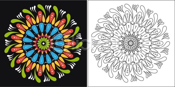 화려 휴식 EPS 일러스트 템플릿 해외이미지 그래픽 그림 꽃 꽃무늬 낙서 놀이 디자인 만다라 만화 모양 미술 백그라운드 색칠공부 선 스타일 엘리먼트 원형 장식 창조 추상 취미 컨셉 컬러풀 클립아트 패턴 페이지 해외일러스트