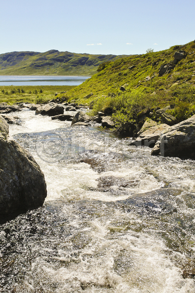 흐름 사람없음 JPG 포토 해외이미지 강 급류 날씨 노르웨이 모션 물 반사 빙하 산 속도 스칸디나비아 여름(계절) 여행 엽서 자연 폭포 풍경(경치) 호수 화창