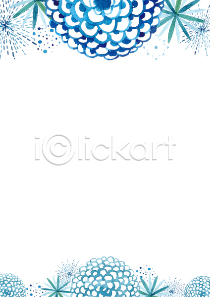 사람없음 JPG 일러스트 포토 해외이미지 꽃 디자인 백그라운드 파란색 프레임