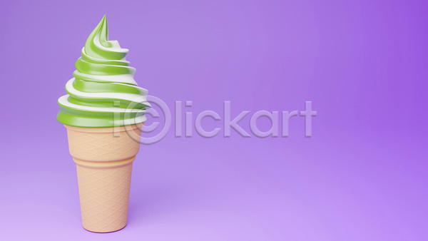사람없음 3D JPG 포토 해외이미지 녹차맛 백그라운드 소프트아이스크림 아이스크림 카피스페이스 콘아이스크림
