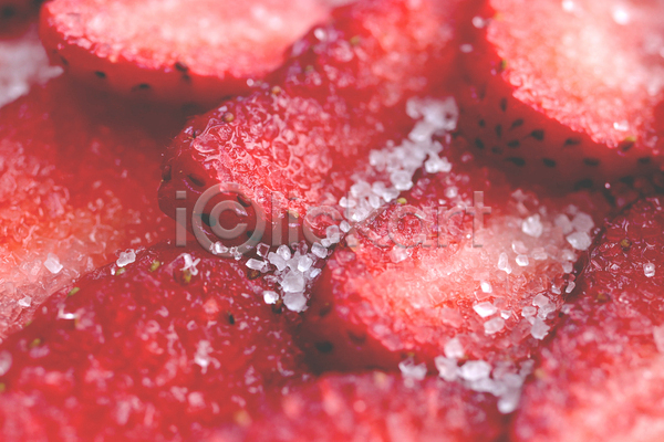 달콤 신선 사람없음 JPG 포토 해외이미지 건강 과일 딸기 맛 빨간색 설탕 숙성 슬라이스 열매 음식 조각