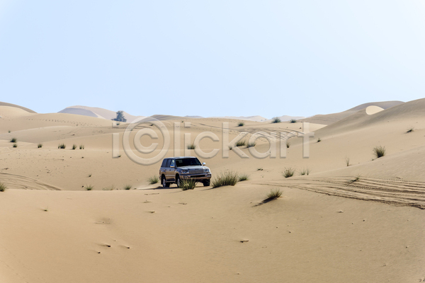 사람없음 JPG 포토 해외이미지 두바이 사막 야외 오프로드 자동차 주간 풍경(경치) 하늘