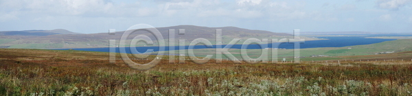 사람없음 JPG 포토 해외이미지 바다 소리 스코틀랜드 언덕 영국 파노라마 해외포토