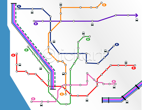 계획 사람없음 JPG 일러스트 포토 해외이미지 그래픽 네트워크 덩어리 도시 디자인 엘리먼트 여행 역 일반 전철 지도 지하