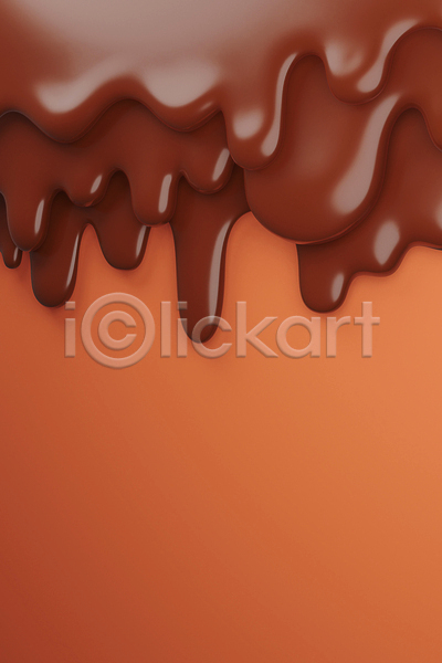흐름 사람없음 3D JPG 포토 해외이미지 갈색 녹음(녹이기) 백그라운드 액체 주황색 초콜릿