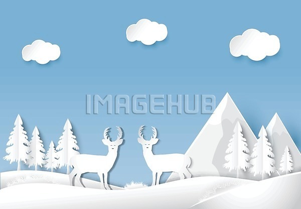 건조 축하 평화 EPS 일러스트 해외이미지 겨울 계절 나무 동물 미술 백그라운드 빛 사슴 산 숲 시골 신용카드 아프리카 야생동물 야외 인사 자연 종이 종이접기 크리스마스 풍경(경치) 휴가 흰색