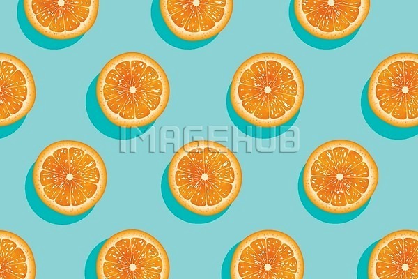 사람없음 EPS 일러스트 해외이미지 백그라운드 슬라이스 오렌지 주황색 패턴 하늘색
