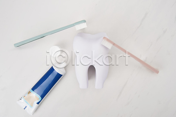 사람없음 JPG 포토 두개 스튜디오촬영 실내 오브젝트 치아모형 치약 칫솔 흰배경