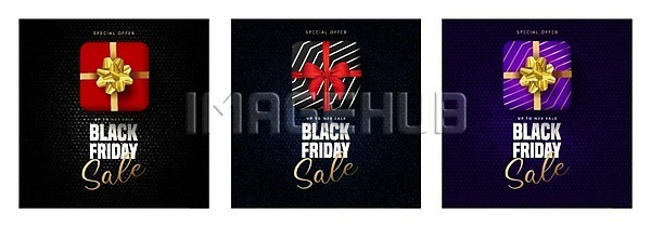 사람없음 EPS 일러스트 해외이미지 검은색 그래픽 금요일 디자인 리본 블랙프라이데이 선물 선물상자 세일 타이포그라피 해외일러스트 활자 황금