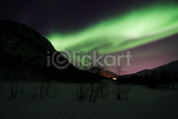 사람없음 JPG 포토 해외이미지 2월 겨울 노르웨이 북극 북쪽 빛 스칸디나비아 야간 어둠 자연 초록색 풍경(경치) 현상