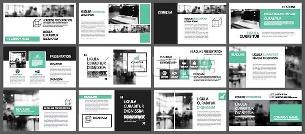 사람없음 EPS 템플릿 해외이미지 검은색 그래프 레이아웃 리플렛 비즈니스 세트 인포그래픽 초록색