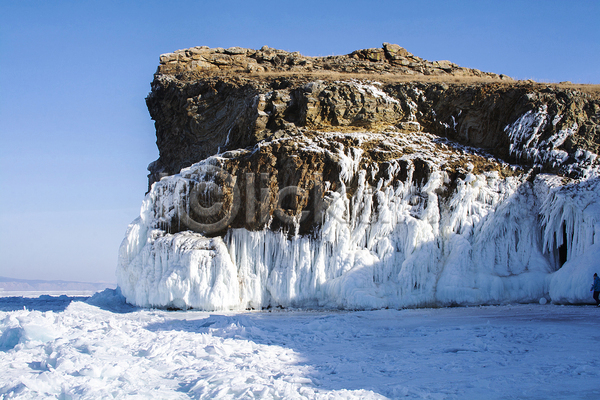 추위 사람없음 JPG 포토 해외이미지 겨울 깊이 냉동 러시아 물 섬 시베리아 아시아 야외 얼음 자연 풍경(경치) 호수