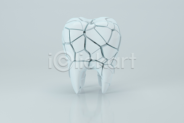 사람없음 3D JPG 해외이미지 깨짐 손상 의학 치아 치아건강 치아관리 흰색