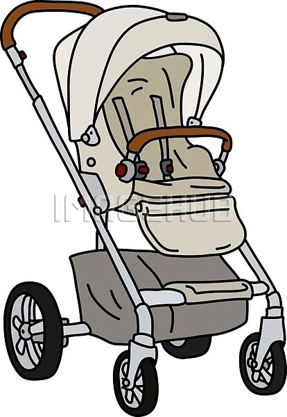 산책 소년 아기 어린이 EPS 일러스트 해외이미지 만화 빛 스포츠 신생아 엄마 유모차 의자 카트 회색 흰색