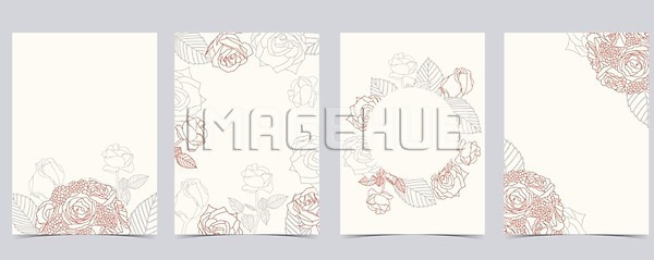사람없음 EPS 일러스트 해외이미지 꽃 꽃다발 디자인 백그라운드 식물 심플 오브젝트 잎 장미 프레임