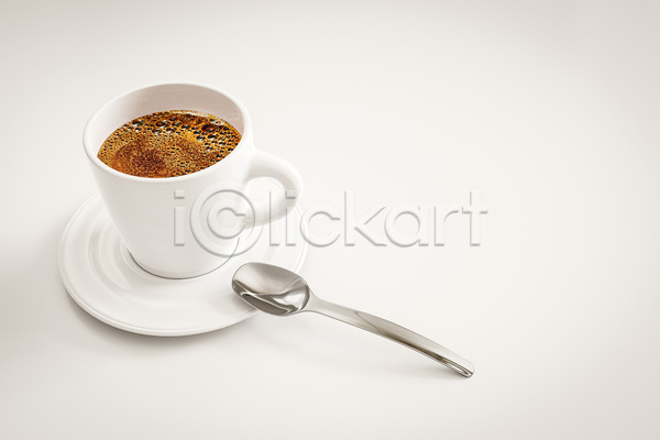 사람없음 3D JPG 포토 해외이미지 오브젝트 카페 커피 컵받침 티스푼