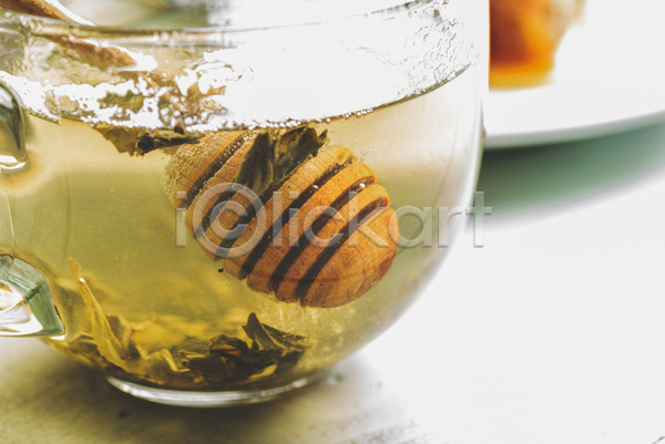 달콤 따뜻함 사람없음 JPG 포토 해외이미지 국자 꿀 닫기 머그컵 숟가락 조각 차(음료) 카피스페이스 투명 허브