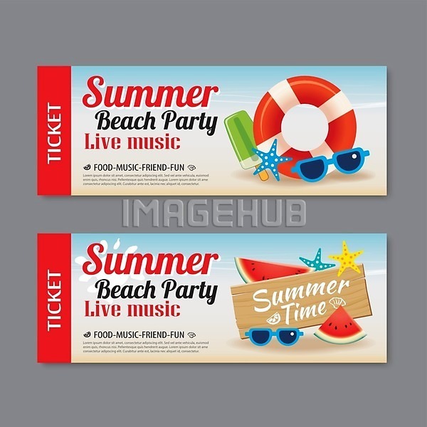 사람없음 EPS 일러스트 해외이미지 가로 가로배너 구명부환 바다 배너 불가사리 빨간색 선글라스 세트 수박 아이스크림 여름(계절) 영어 축제 티켓 표지판
