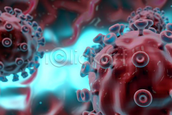 사람없음 3D JPG 해외이미지 델타변이바이러스 바이러스 빨간색 세포 오미크론 의학 전염병 코로나바이러스 코로나바이러스감염증19 하늘색