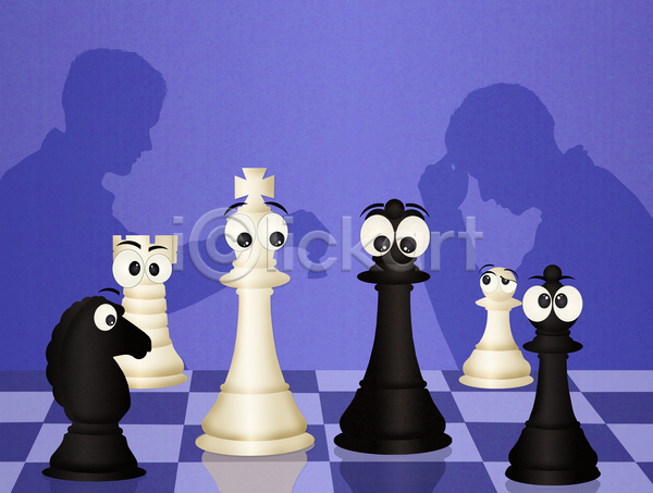 경쟁 계획 집중 남자 사람없음 JPG 실루엣 일러스트 포토 해외이미지 검은색 게임 대회 만화 사기꾼 여왕 왕 우승 체스 토너먼트 흰색
