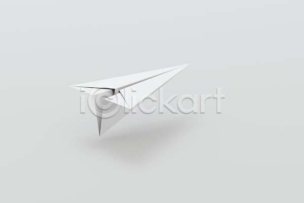 사람없음 3D JPG 포토 해외이미지 그림자 종이비행기 한개 흰배경