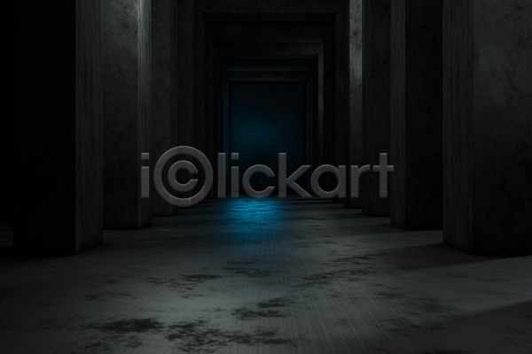 사람없음 3D JPG 포토 해외이미지 공간 그림자 기둥 내부 비어있는 빛 어둠 터널 회색