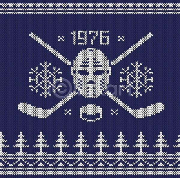 따뜻함 사람없음 EPS 일러스트 해외이미지 가면 그래픽 나무 눈송이 니트 뜨개질 백그라운드 스포츠 아이스하키 직물 크리스마스 파란색 패턴