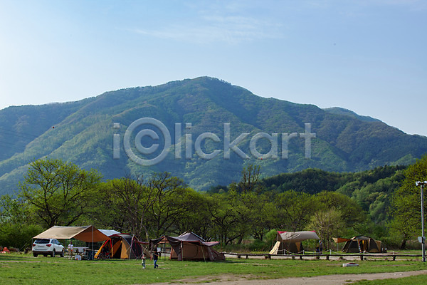 사람없음 JPG 포토 가평 나무 산 야외 주간 캠핑 캠핑장 텐트 풍경(경치) 하늘 휴가