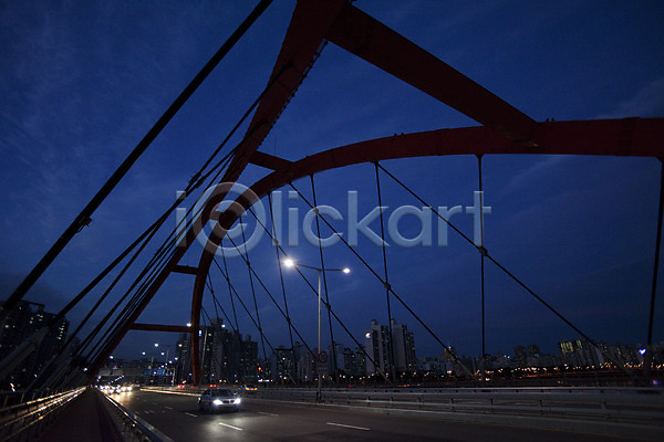 사람없음 JPG 포토 다리(건축물) 도로 도시풍경 서강대교 서울 야간 야경 야외 여의도 자동차 한강 한강다리