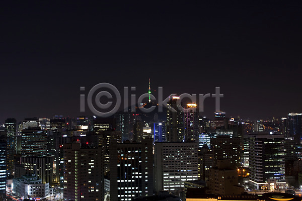 사람없음 JPG 포토 남산 남산타워 도시 도시풍경 빌딩 서울 야간 야경 야외 하늘