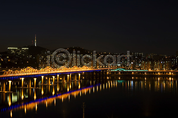 사람없음 JPG 포토 다리(건축물) 도시풍경 동호대교 서울 야간 야경 야외 한강 한강다리