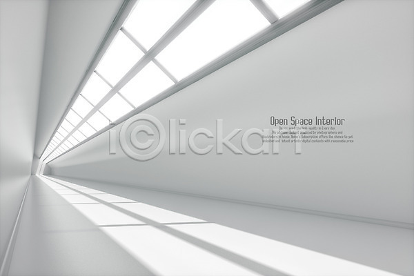 사람없음 3D PSD 디지털합성 편집이미지 흑백 공간 그림자 복도 비어있는 빛 오픈스페이스 창가 햇빛 흰색