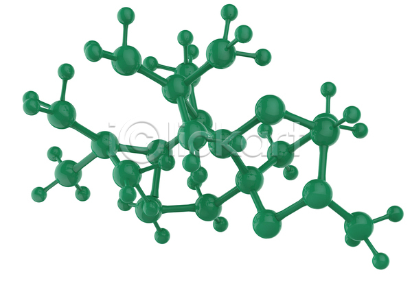 사람없음 3D JPG 디지털합성 편집이미지 해외이미지 그래픽 디지털 분자구조 원자 의학 초록색 흰배경