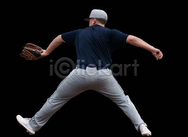 남자 성인 성인남자한명만 한명 JPG 포토 해외이미지 던지기 들기 야구 야구공 야구글러브 야구모자 야구복 야구장 야외 전신 주간 투수