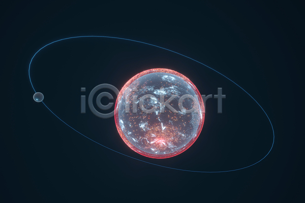 사람없음 3D JPG 포토 해외이미지 검은색 궤도 달 심플 우주 지구